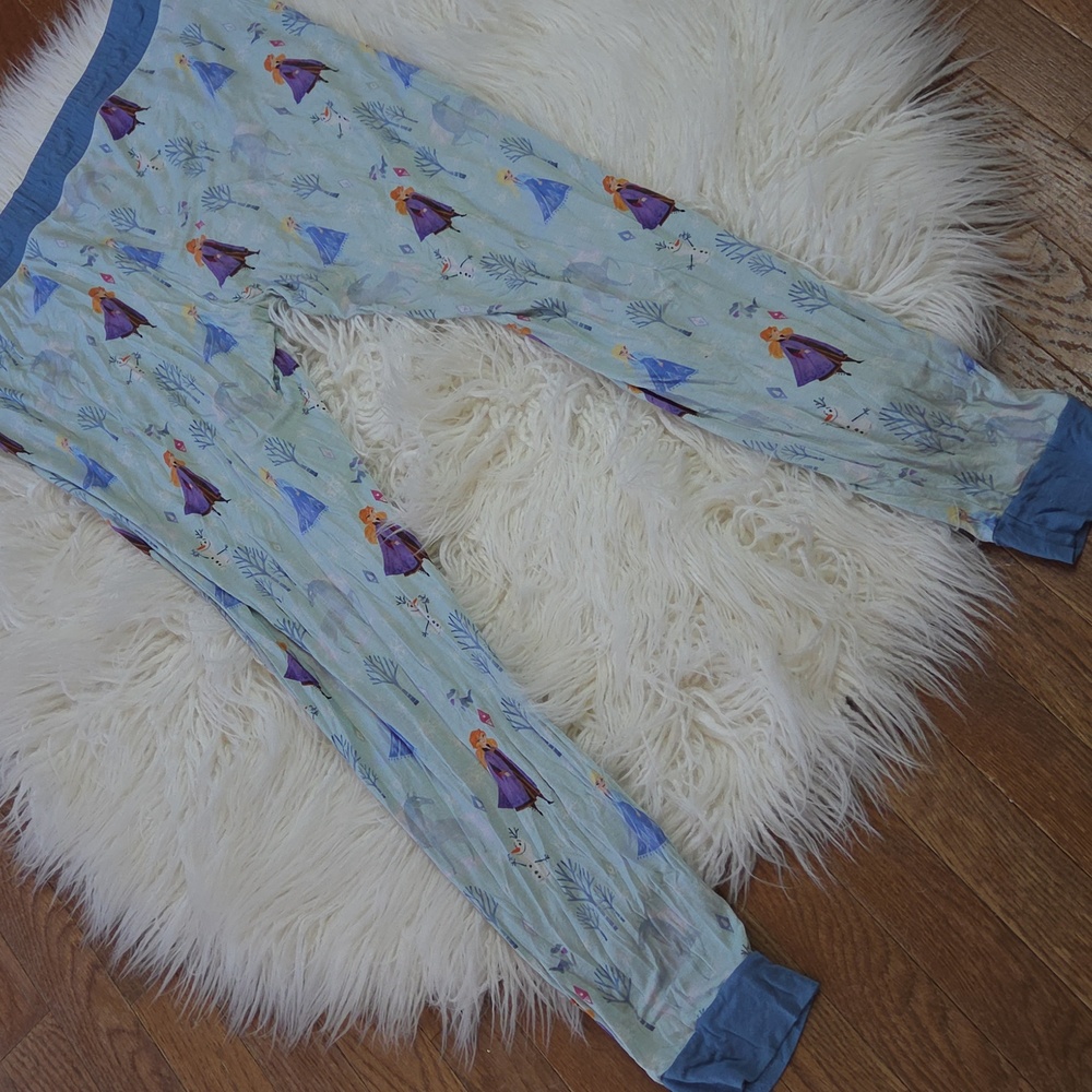 Little Sleepies Blue Pajama Frozen Elsa Pants Sz M - Picture 4 of 4